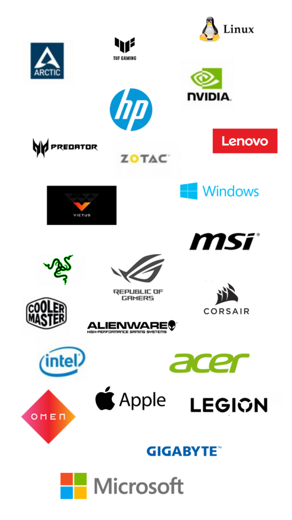 Marques d'ordinateur portable et gaming